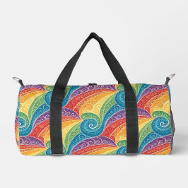 Farbenfrohes Paisley-Swirbelmuster Duffle Bag