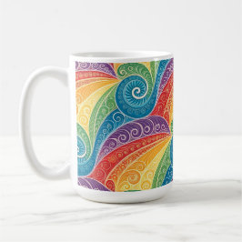 Farbenfrohes Paisley-Swirbelmuster Kaffeetasse