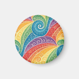 Farbenfrohes Paisley-Swirbelmuster Magnet