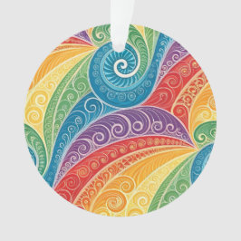 Farbenfrohes Paisley-Swirbelmuster Ornament
