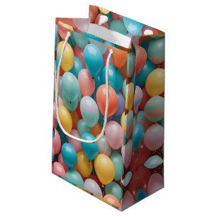 Farbenfrohes Partyballons Muster  Kleine Geschenktüte