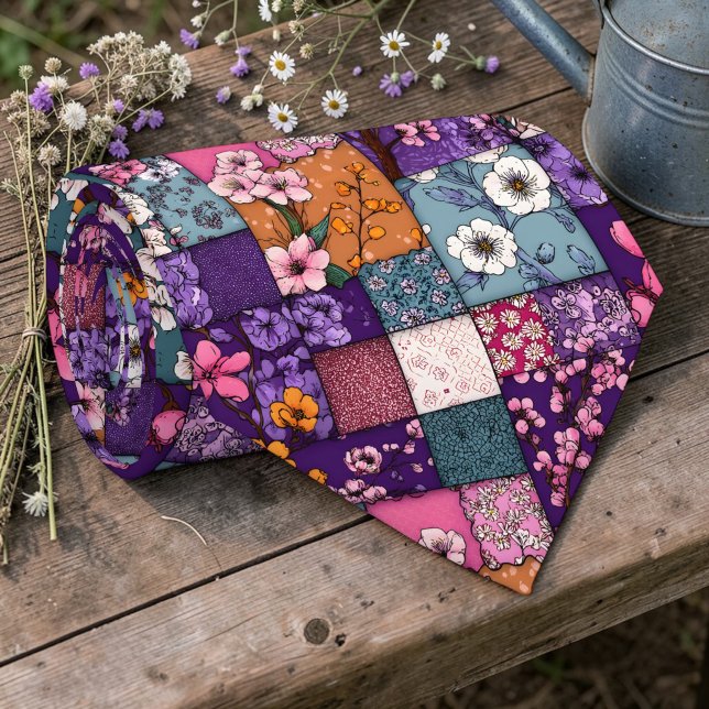 Farbenfrohes Patchwork-Muster individuell anpassba Krawatte (Von Creator hochgeladen)