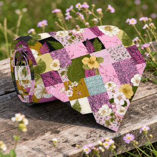 Farbenfrohes Patchwork-Muster individuell anpassba Krawatte
