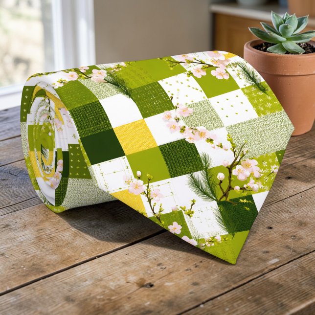 Farbenfrohes Patchwork-Muster individuell anpassba Krawatte (Von Creator hochgeladen)
