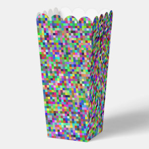 Farbenfrohes Pixelquadrat-Hintergrundmuster Geschenkschachtel