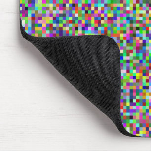 Farbenfrohes Pixelquadrat-Hintergrundmuster Mousepad