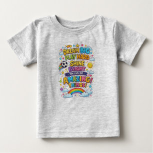 Farbenfrohes positives Cartoon-Kinder-Design Baby T-shirt