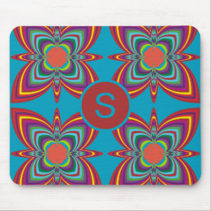 Farbenfrohes psychedelisches geometrisches Muster- Mousepad
