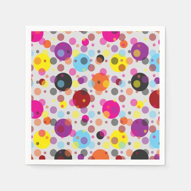 Farbenfrohes Punkte-Design  Serviette (Vorderseite)