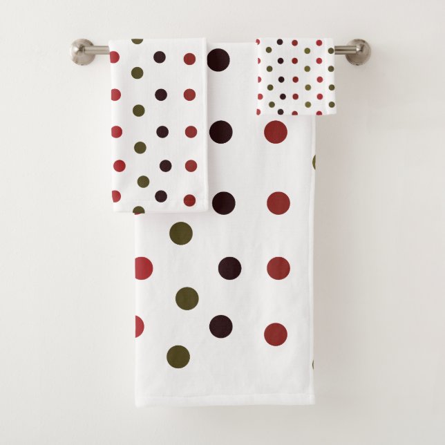Farbenfrohes Punkte-Muster Badhandtuch Set (Insitu)