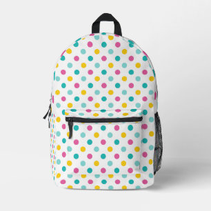 Farbenfrohes Punkte Nahtloses Muster Bedruckter Rucksack