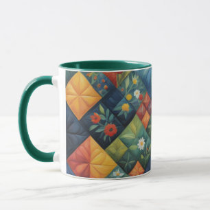 Farbenfrohes Quiltmuster - Quiltliebhaber Tasse
