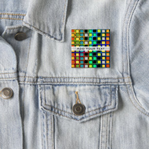 Farbenfrohes Raster-Kachel von Shirley Taylor Button