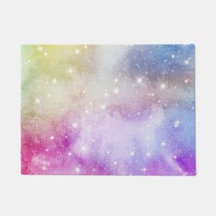 Farbenfrohes Regenbogen-Galaxie-Muster Fußmatte
