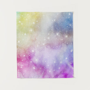 Farbenfrohes Regenbogen-Galaxie-Muster Wandteppich