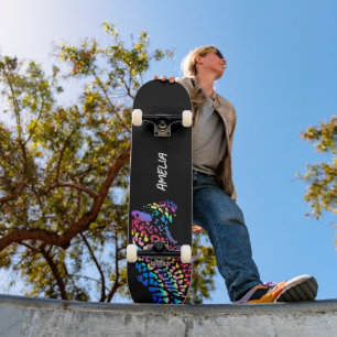 Farbenfrohes Regenbogen-Jaguar-Skateboard Skateboard