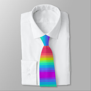 Farbenfrohes Regenbogenstreifen-Kunstmuster Hinter Krawatte