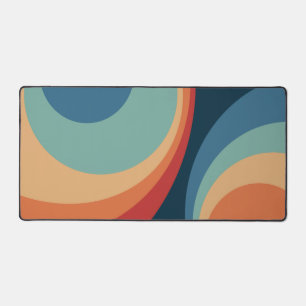 Farbenfrohes Retro-Kreis-Design Schreibtischunterlage