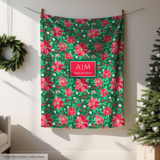 Farbenfrohes rosa Wasserfarbe Preppy-Geschenk mit  Fleecedecke (Colorful pink watercolor preppy custom name gift Fleece Blanket)
