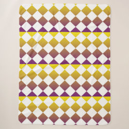 Farbenfrohes Schachbrett-Diamant-Karomuster nahtlo Sherpadecke