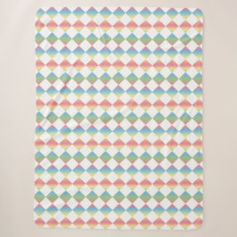 Farbenfrohes Schachbrett-Diamantmuster Sherpadecke