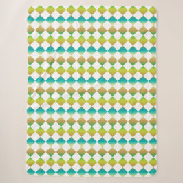 Farbenfrohes Schachbrett-Diamantmuster Sherpadecke