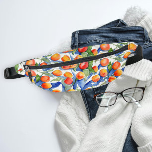 Farbenfrohes Sommer-Aprikos-Früchte-Wasserfarbmust Bauchtasche