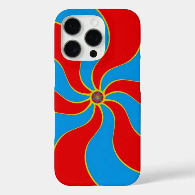 Farbenfrohes Spiralmuster iPhone 16 Pro Hülle (Rückseite)