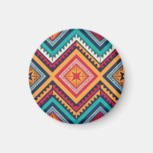 Farbenfrohes Stammesmuster Magnet