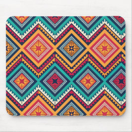 Farbenfrohes Stammesmuster Mousepad