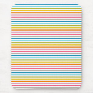 Farbenfrohes Streifenmuster Mousepad