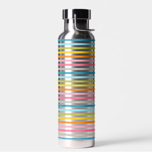 Farbenfrohes Streifenmuster Trinkflasche