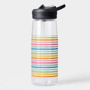 Farbenfrohes Streifenmuster Trinkflasche