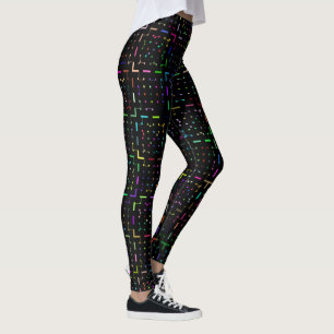 Farbenfrohes Tech-Coding-Elektronik-Muster Leggings