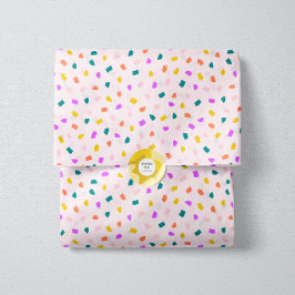 Farbenfrohes Terrazzo-Confetti-Muster Pink Lemonad Seidenpapier