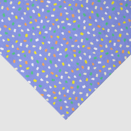 Farbenfrohes Terrazzo-Confetti-Muster Staubblau Seidenpapier