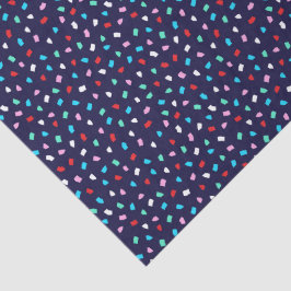 Farbenfrohes Terrazzo-Konfetti-Muster Nachtmarkt Seidenpapier