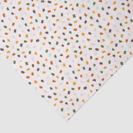 Farbenfrohes Terrazzo-Konfetti-Muster Warm Retro Seidenpapier