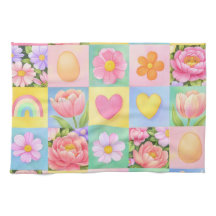Farbenfrohes Trend Floral Schachbrettmuster