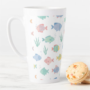 Farbenfrohes Tulimet Tropischer Fisch Muster Milchtasse
