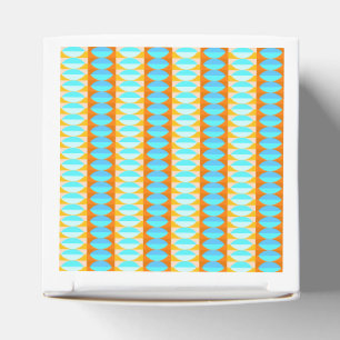 Farbenfrohes Türkis Blau Orange Gelb Muster Geschenkschachtel