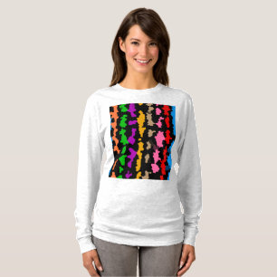 Farbenfrohes unregelmäßiges abstraktes Design Schw T-Shirt