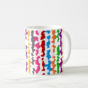 Farbenfrohes unregelmäßiges abstraktes Design Weiß Kaffeetasse