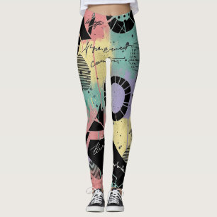 Farbenfrohes urbanes Graffiti-Muster (10) Leggings