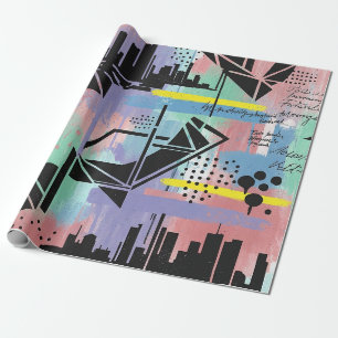 Farbenfrohes urbanes Graffiti-Muster (11) Geschenkpapier