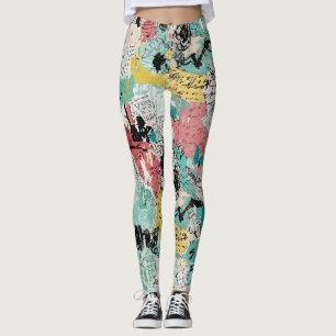 Farbenfrohes urbanes Graffiti-Muster (2) Leggings