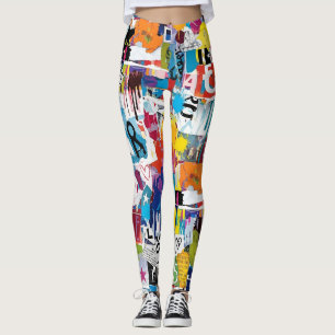 Farbenfrohes urbanes Graffiti-Muster (8) Leggings