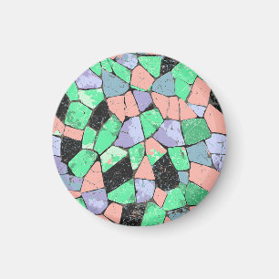 Farbenfrohes verrücktes Pflastersteinmuster Magnet