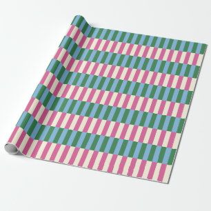 Farbenfrohes vertikales Streifenmuster Geschenkpapier