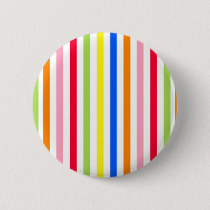 Farbenfrohes Vibrantes Streifenmuster-Design Button